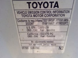 2022 TOYTOA COROLLA, WHITE, LE, 1.8L, AT. Z250972